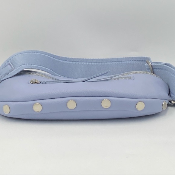 Hammitt Charles Medium Leather Belt Bag Fanny Pack Periwinkle Haze & Sil… - Picture 12 of 12